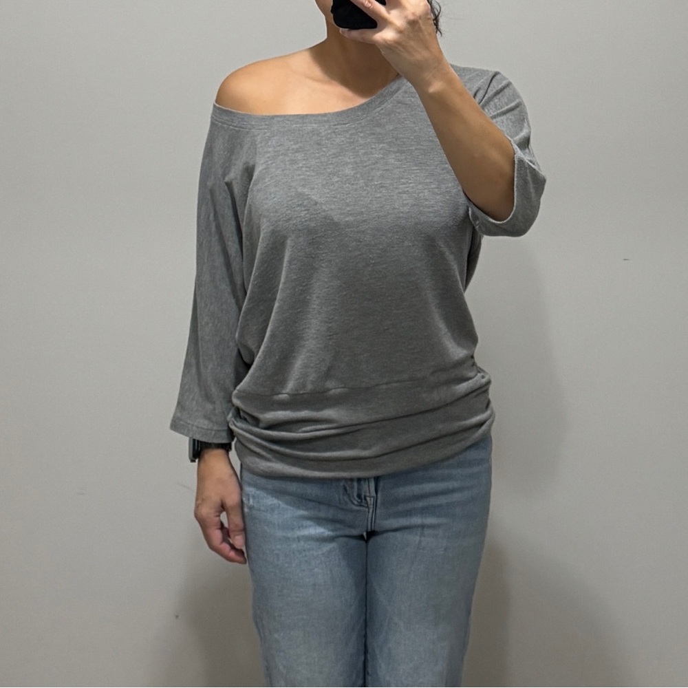 Pick 2 items for $10. Gray knit Top